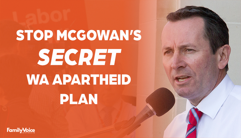 Mark McGowan secret apartheid website