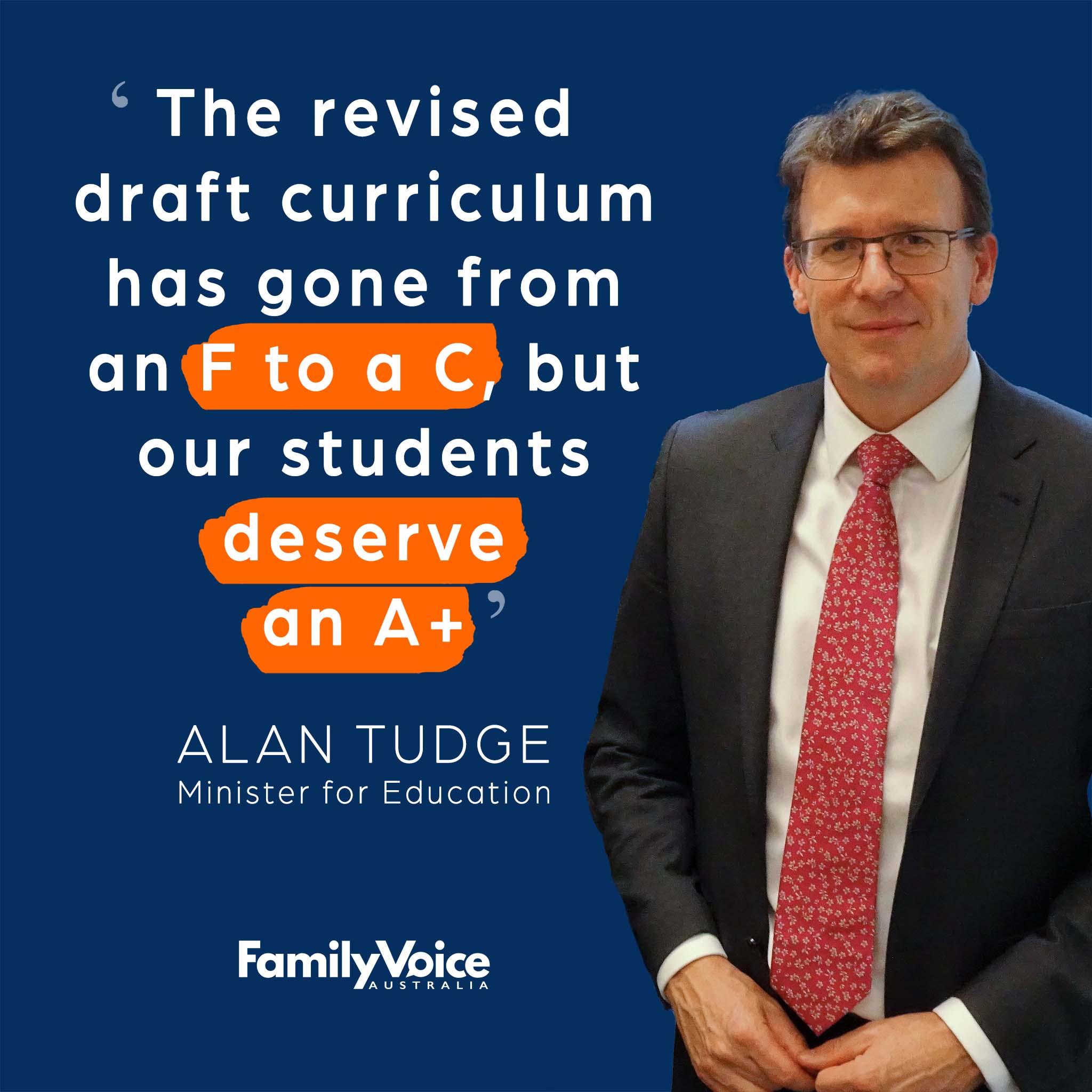 Alan Tudge MP revised cirriculum