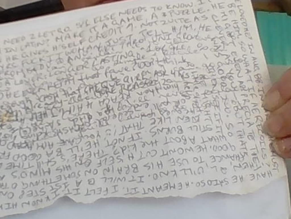 Notes made by Christian Porters accuser as featured in a dossier containing her rape allegations 002