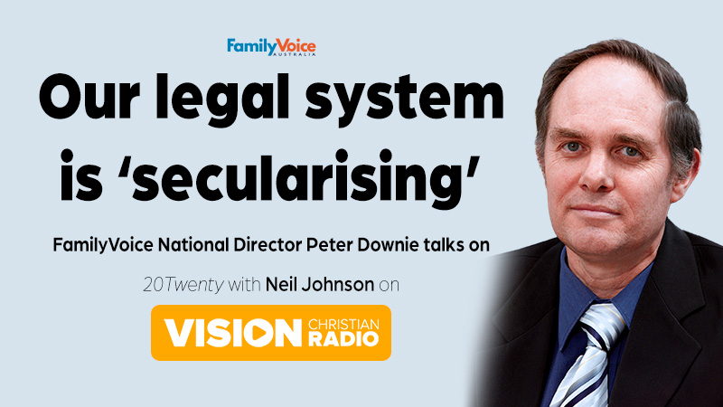 Peter Downie Vision radio Legal system secularising 003